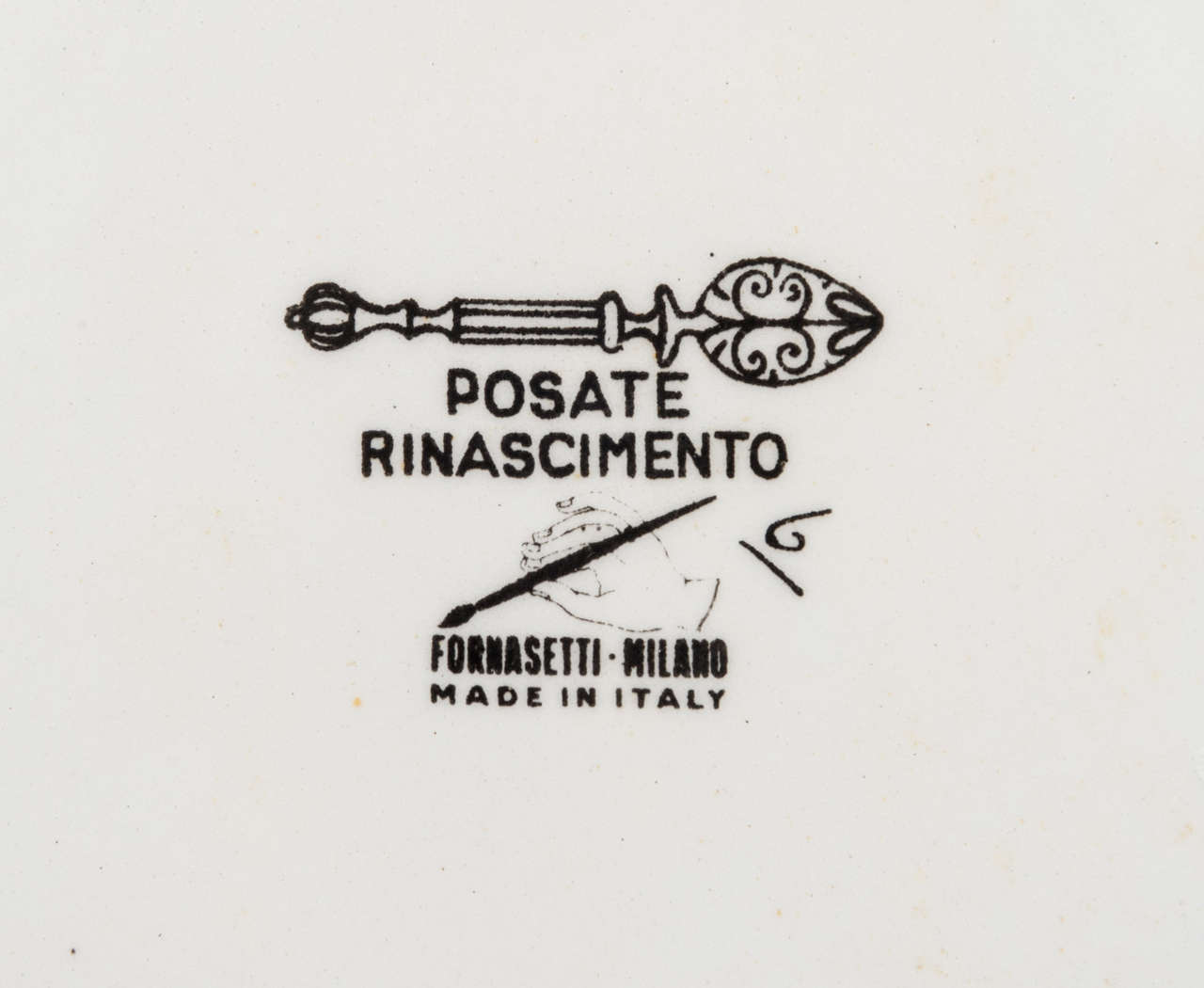 Early Set of Six Plates by Piero Fornasetti 5
