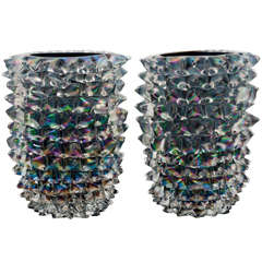 A Pair of Pino Signoretto Glass Vases