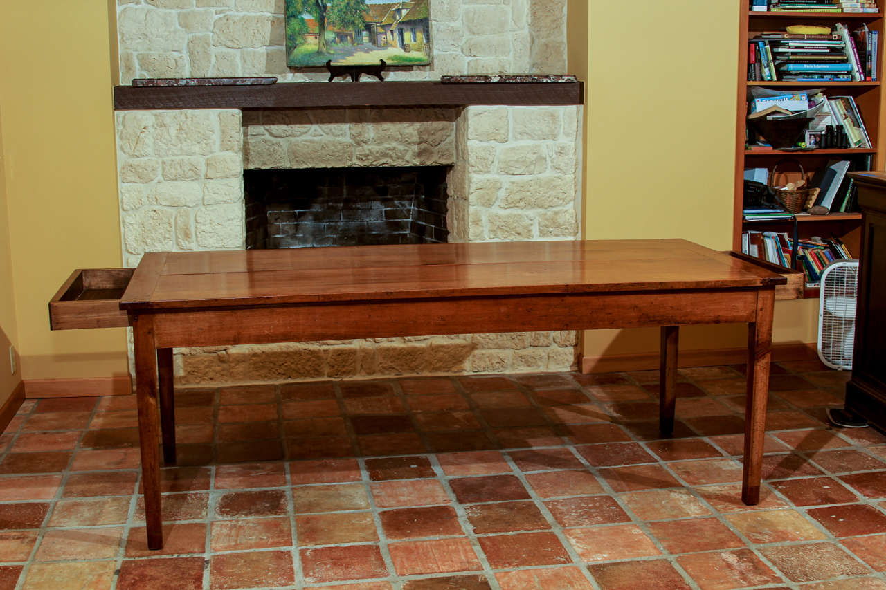 French Cherry Wood Farm Table For Sale 5