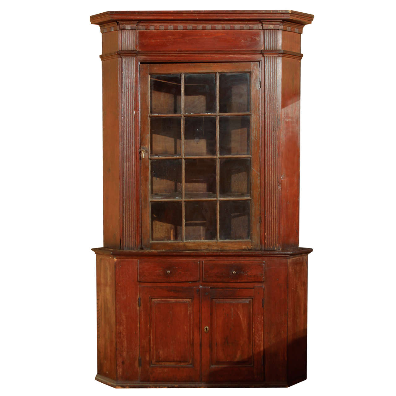 American 18th Century Corner Cupboard For Sale