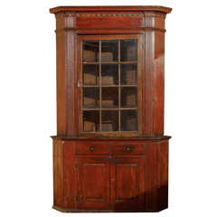 American 18th Century Corner Cupboard