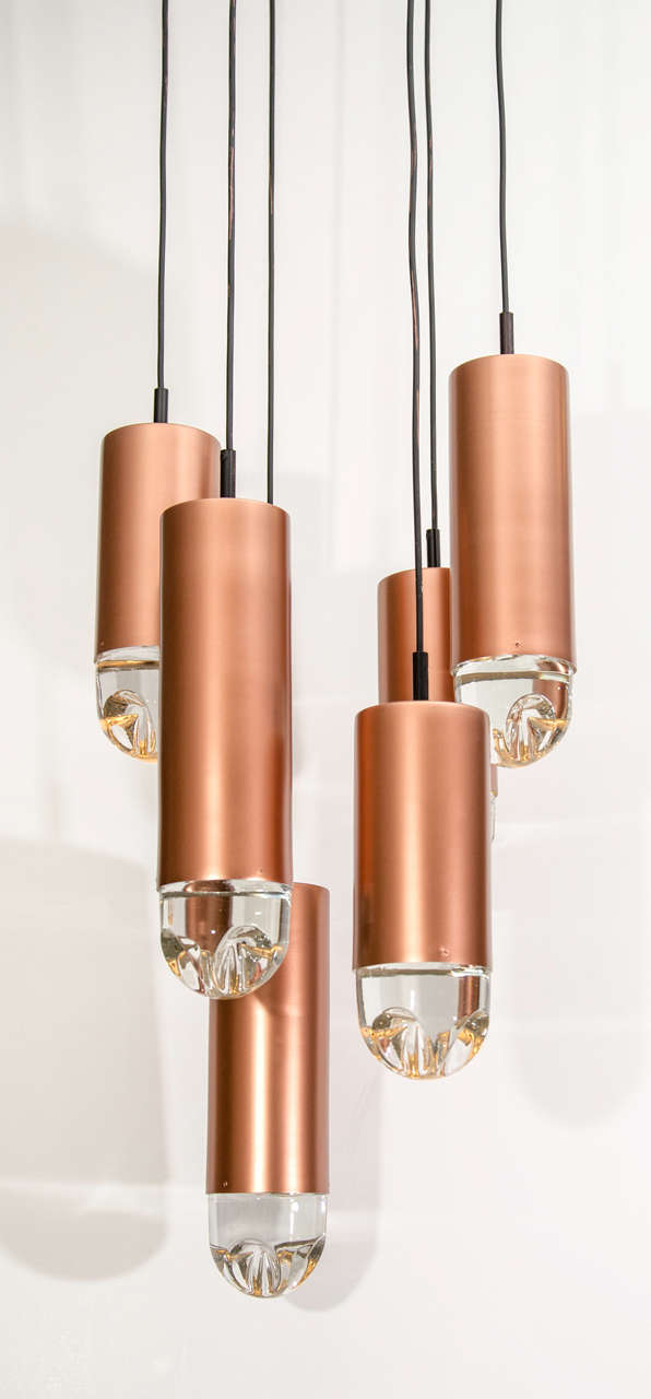 Copper Hanging Chandelier For Sale at 1stdibs