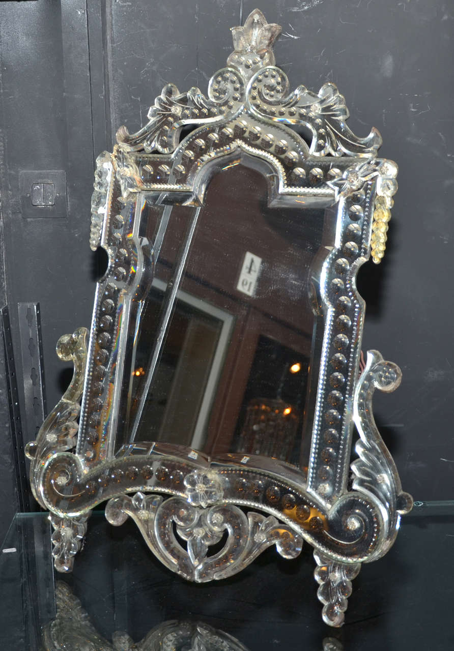 Small 1880s Italian Standing Mirror