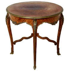Louis XV Style Ormolu-Mounted Parquetry Circular Centre Table 3