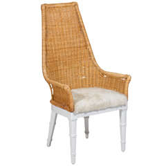 Wicker & Hide Chair