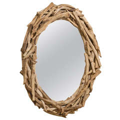 Oval Mirror made ot Twigs
