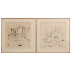 Pair of Pen & Ink Drawings 3