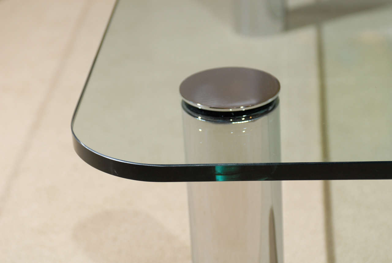 Glass and Chrome Coffee Table by Pace 1