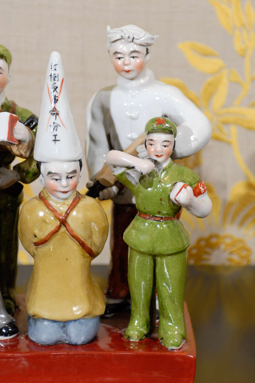 Chinese Figures in Porcelain Circa 1950 For Sale 1