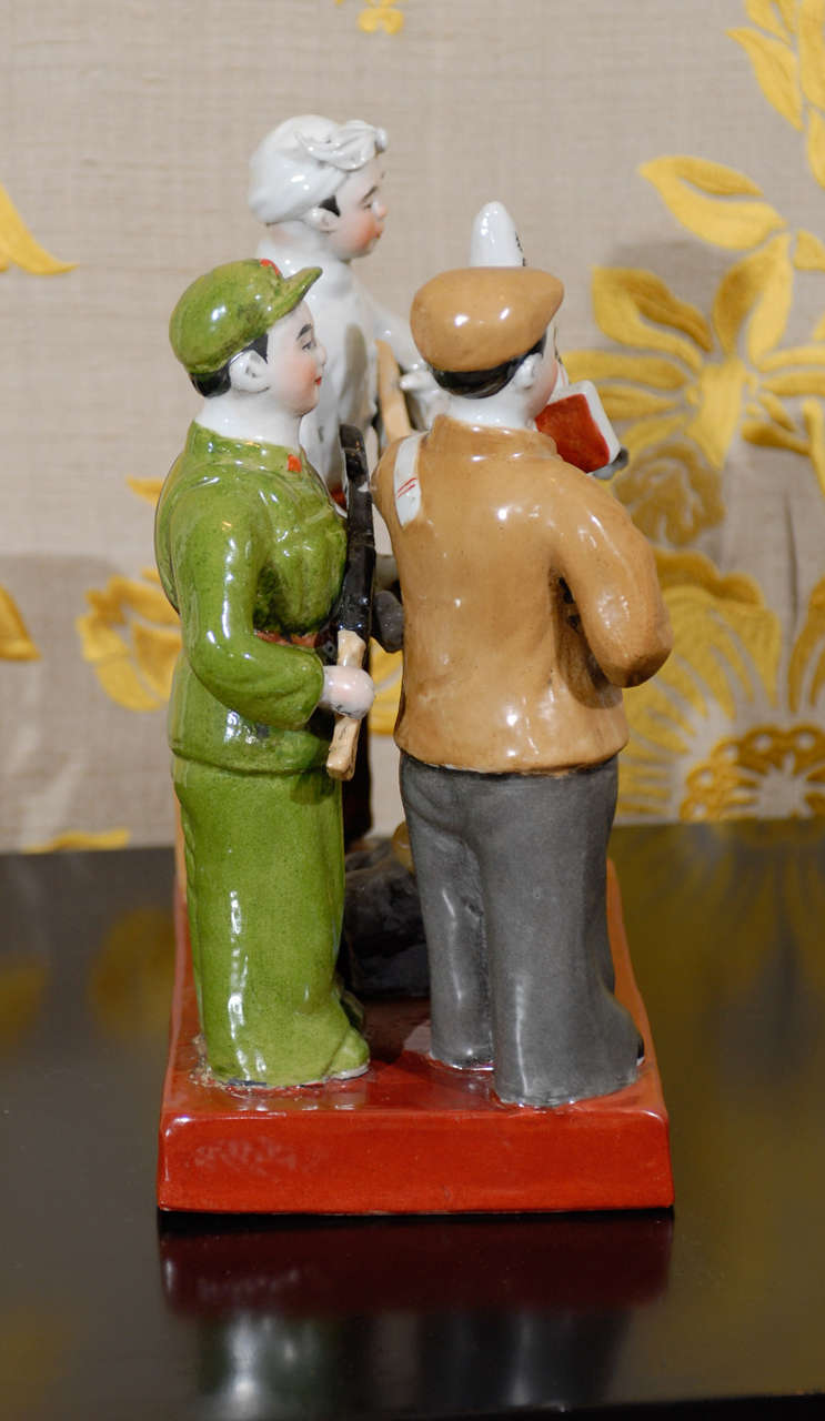 Chinese Figures in Porcelain Circa 1950 For Sale 2