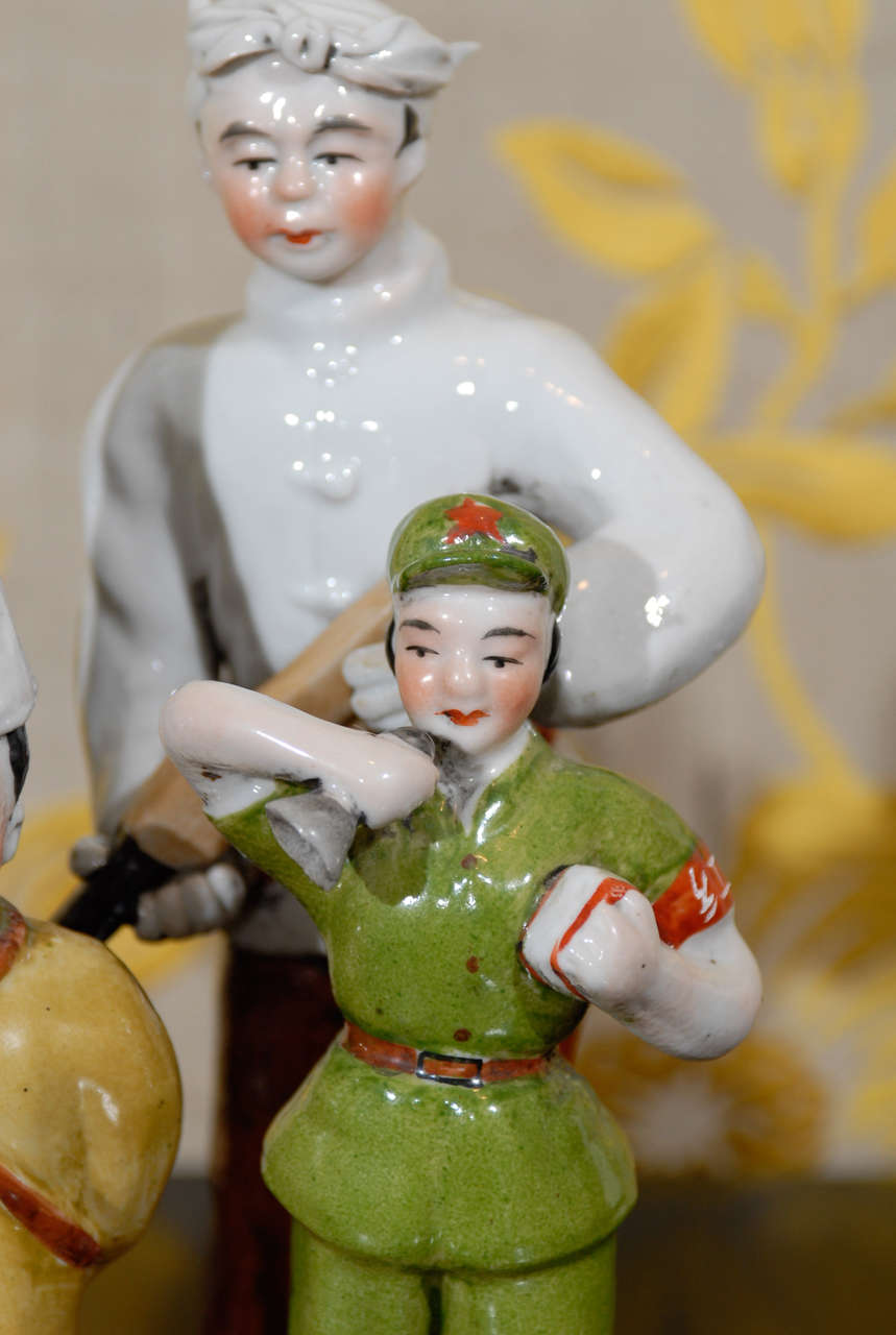 Chinese Figures in Porcelain Circa 1950 For Sale 5