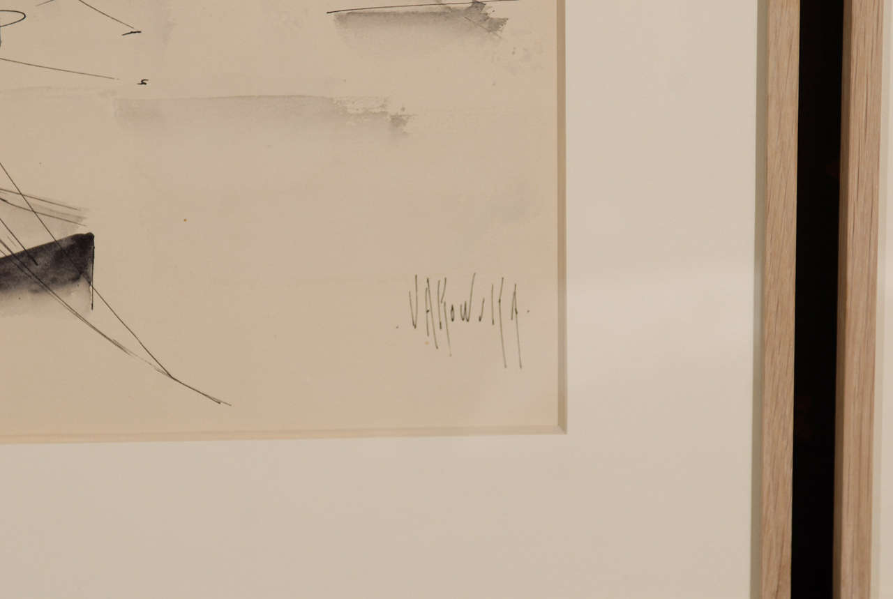 Pair of Pen and Ink Drawings For Sale at 1stDibs