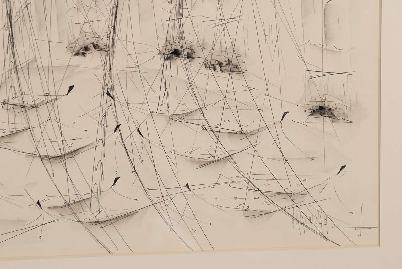 Pair of Pen and Ink Drawings For Sale at 1stdibs