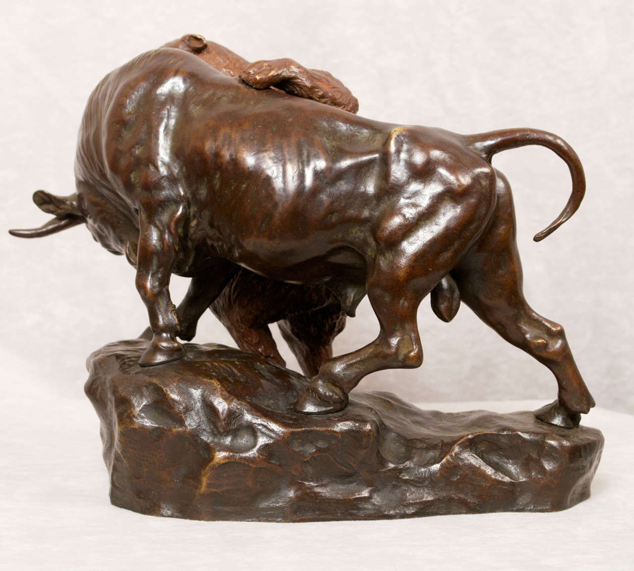 20th Century Austrian Bronze of Bull and Bear/Stock Market Interest