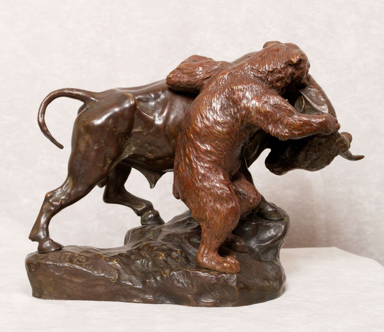 Austrian Bronze of Bull and Bear/Stock Market Interest 1