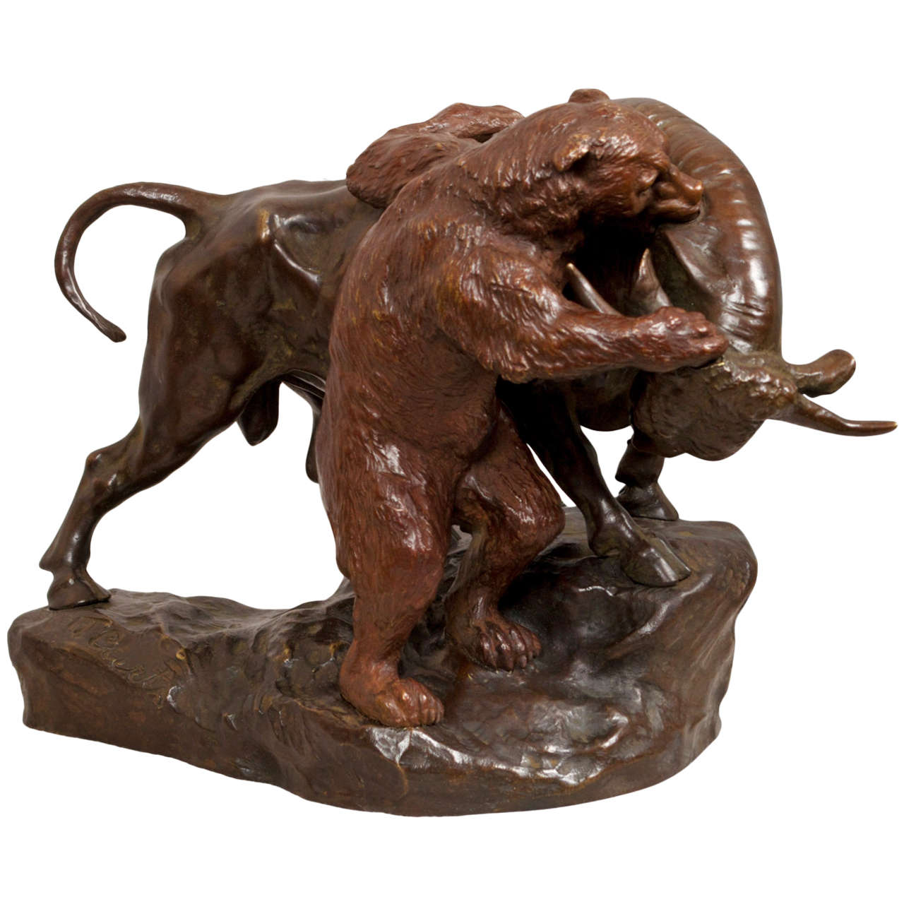 Austrian Bronze of Bull and Bear/Stock Market Interest