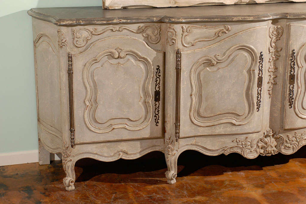 Painted Walnut Enfilade from France