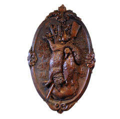 Black Forest Plaque with Fox and Fowl