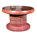 19th Century Round Asian Barrel Table- lacquer