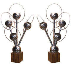 Pair American ATOM Table Lamps