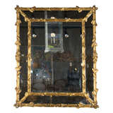 Pair Faux Bois Gilded Framed Mirrors Pair Faux Bois Gilded Framed Mirrors