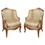19th Louis XV Gilded Armchairs
