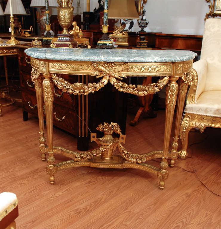 Early 19th Louis XVI Gilded Console