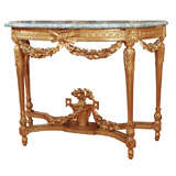 Early 19th Louis XVI Gilded Console