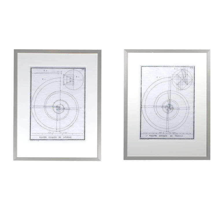 4 Architectural Study Prints of Vignola
