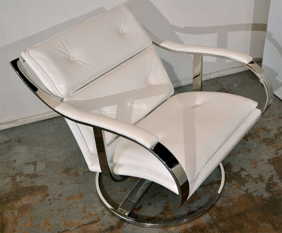 Leather Warren Platner Lounge Chair
