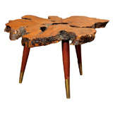 Redwood Burl Side Table