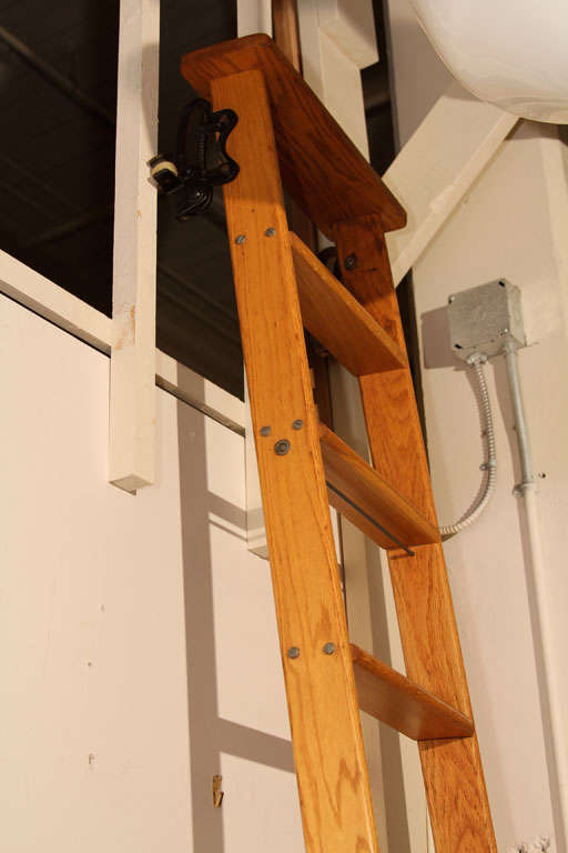 Oak Library Ladder 2