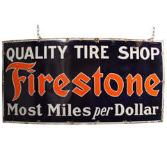 Vintage Porcelain Firestone Sign