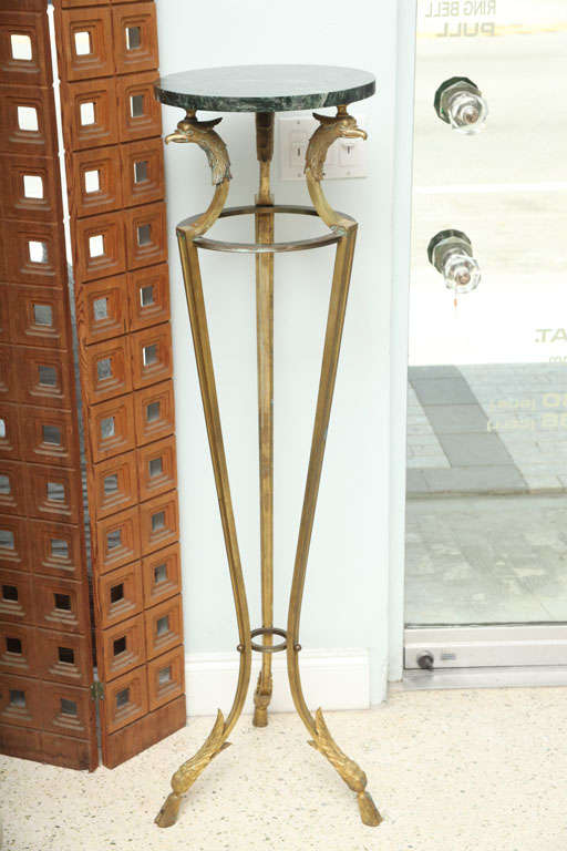 French Pair of Maison Jansen Bronze and Marble Pedestals For Sale