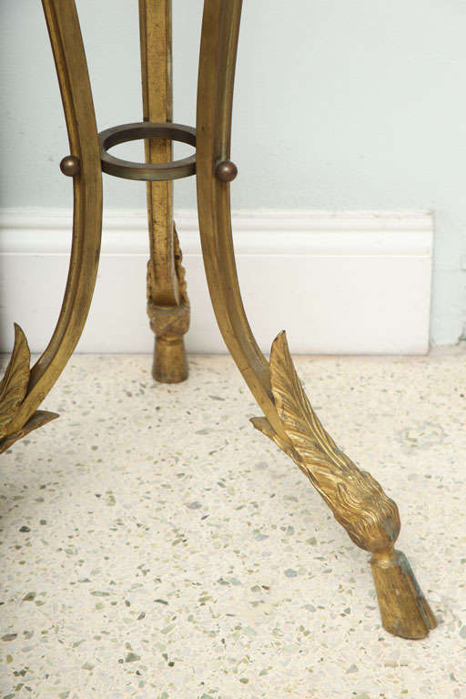Mid-20th Century Pair of Maison Jansen Bronze and Marble Pedestals For Sale