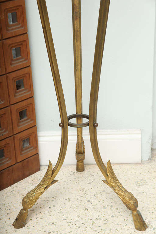 Pair of Maison Jansen Bronze and Marble Pedestals For Sale 1