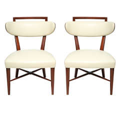 A Fine Pair of Italian Modern Klismos Chairs, 1950s
