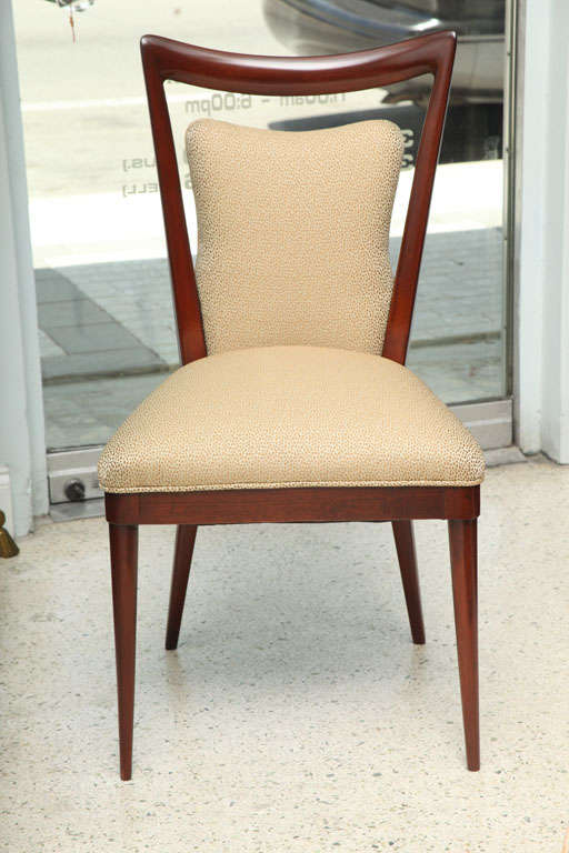 the mahogany frame with upholstered seat and back- from the Hotel Bristol, Merano
an identical set with a wash was sold wright important design