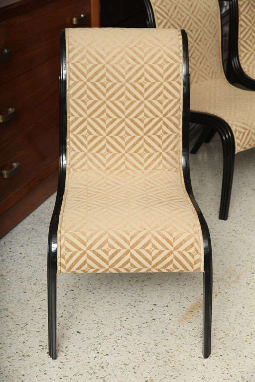 Rare Set of Eight Paul Frankl Skyscraper Dining Chairs For Sale 3