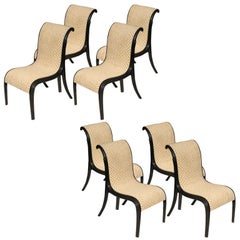 Rare Set of Eight Paul Frankl Skyscraper Dining Chairs
