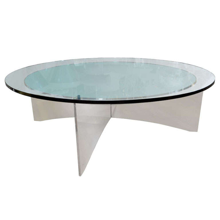 Unusual concave green mercury glass coffee table at 1stDibs