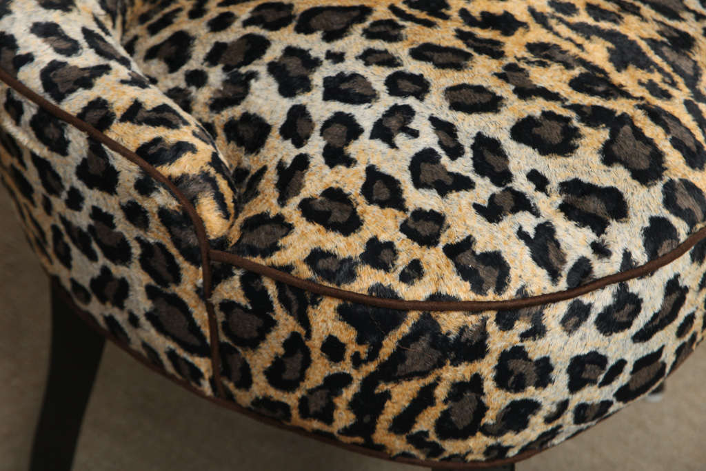 Pair of  Faux Leopard Bedroom Chairs 1