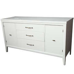 Fine White Lacquered Scandinavian Buffet Fine White Lacquered Scandinavian Buffet