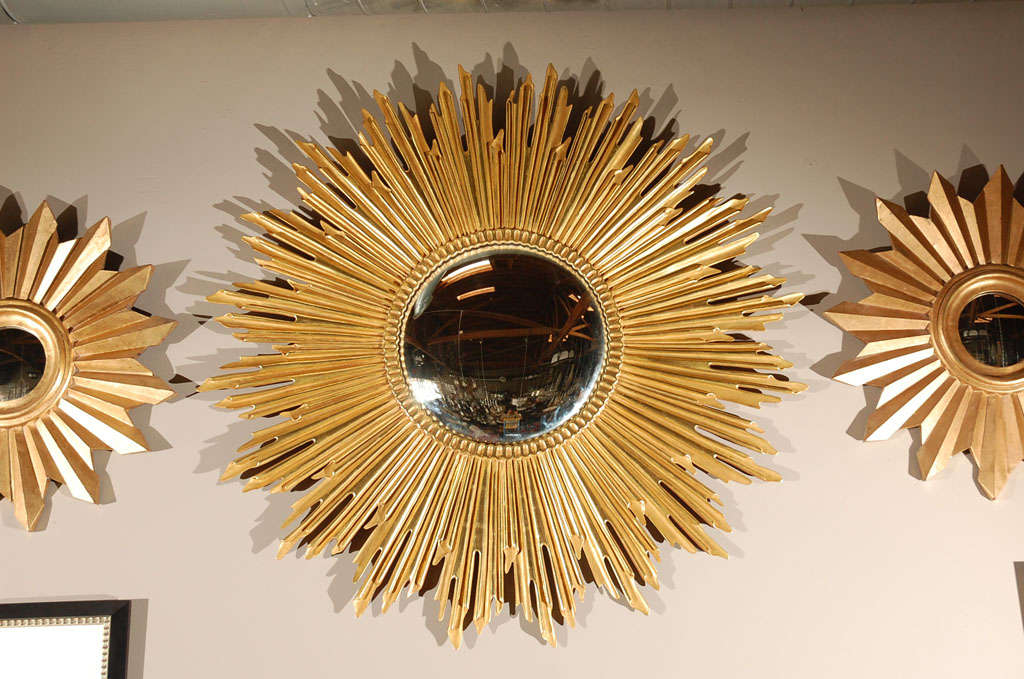 Large Gold Leaf Sunburst Mirror At 1stdibs, Large Gold Sunburst Mirror Uk