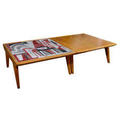 Rare table en deux parties Jean Derval