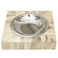 Chrome and Antler Bowl/Ashtray by Jonson & Marcius