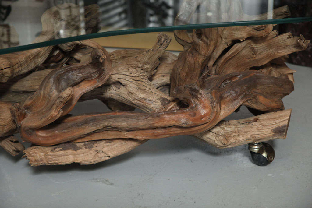 vintage driftwood coffee table