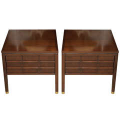 Pair of 60's Walnut End Tables by American