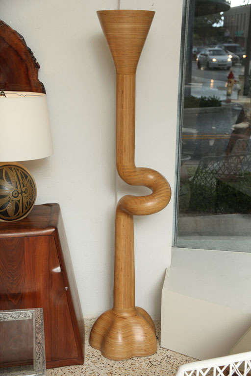 Stacked Laminate Plywood Floor Lamp by Alan Friedman at 1stDibs