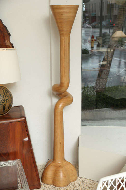 Stacked Laminate Plywood Floor Lamp by Alan Friedman at 1stDibs